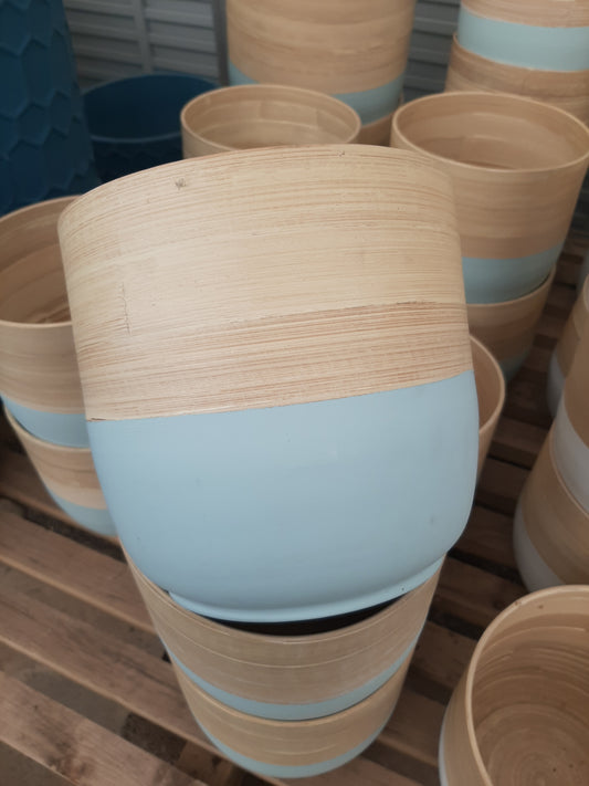 Bamboo Blue Pot
