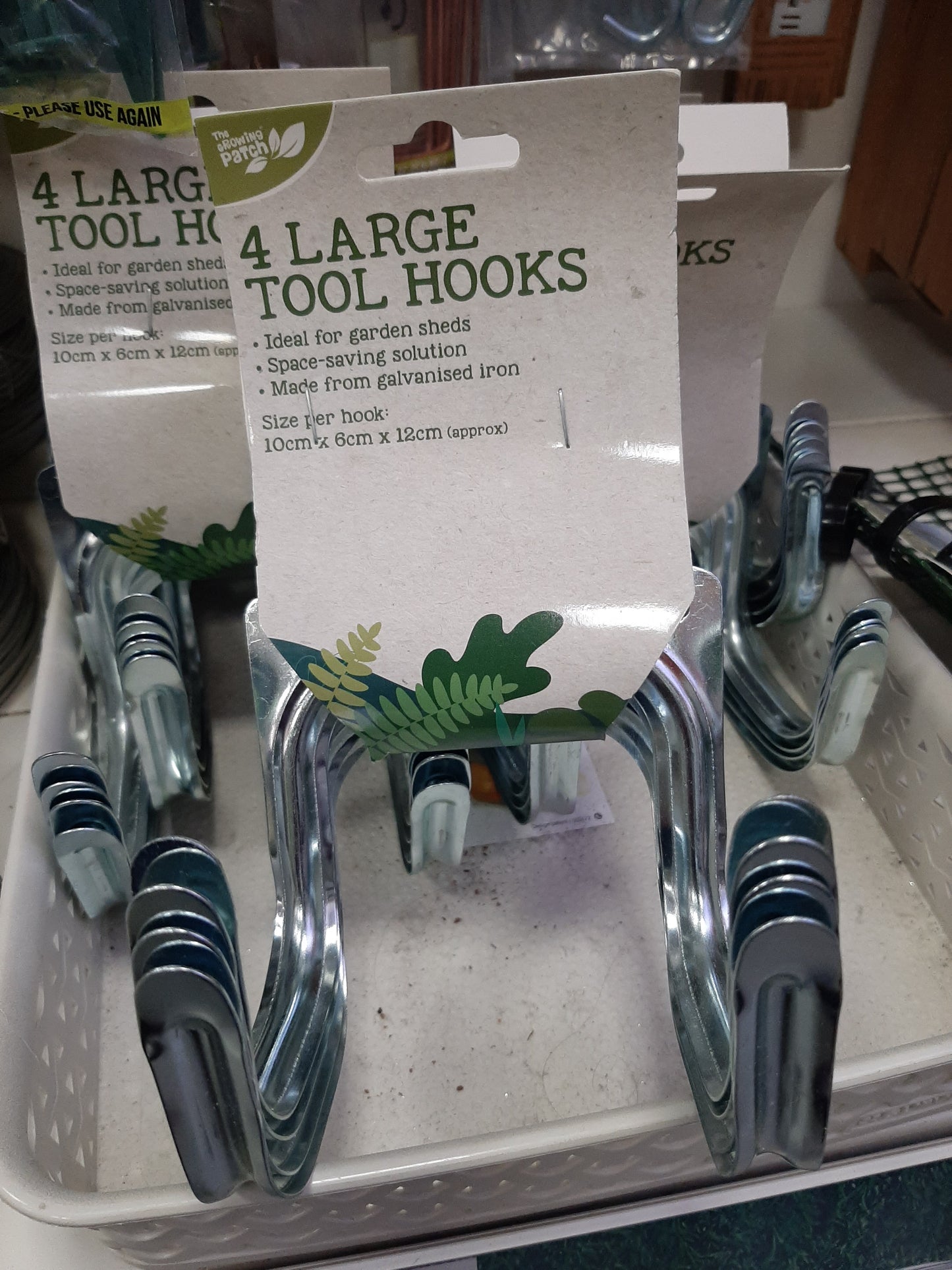 4 Large Tool Hooks