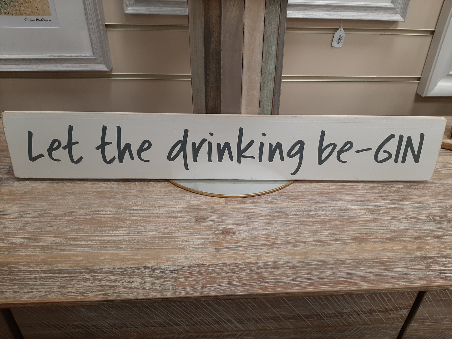 Let the Drinking be GIN sign