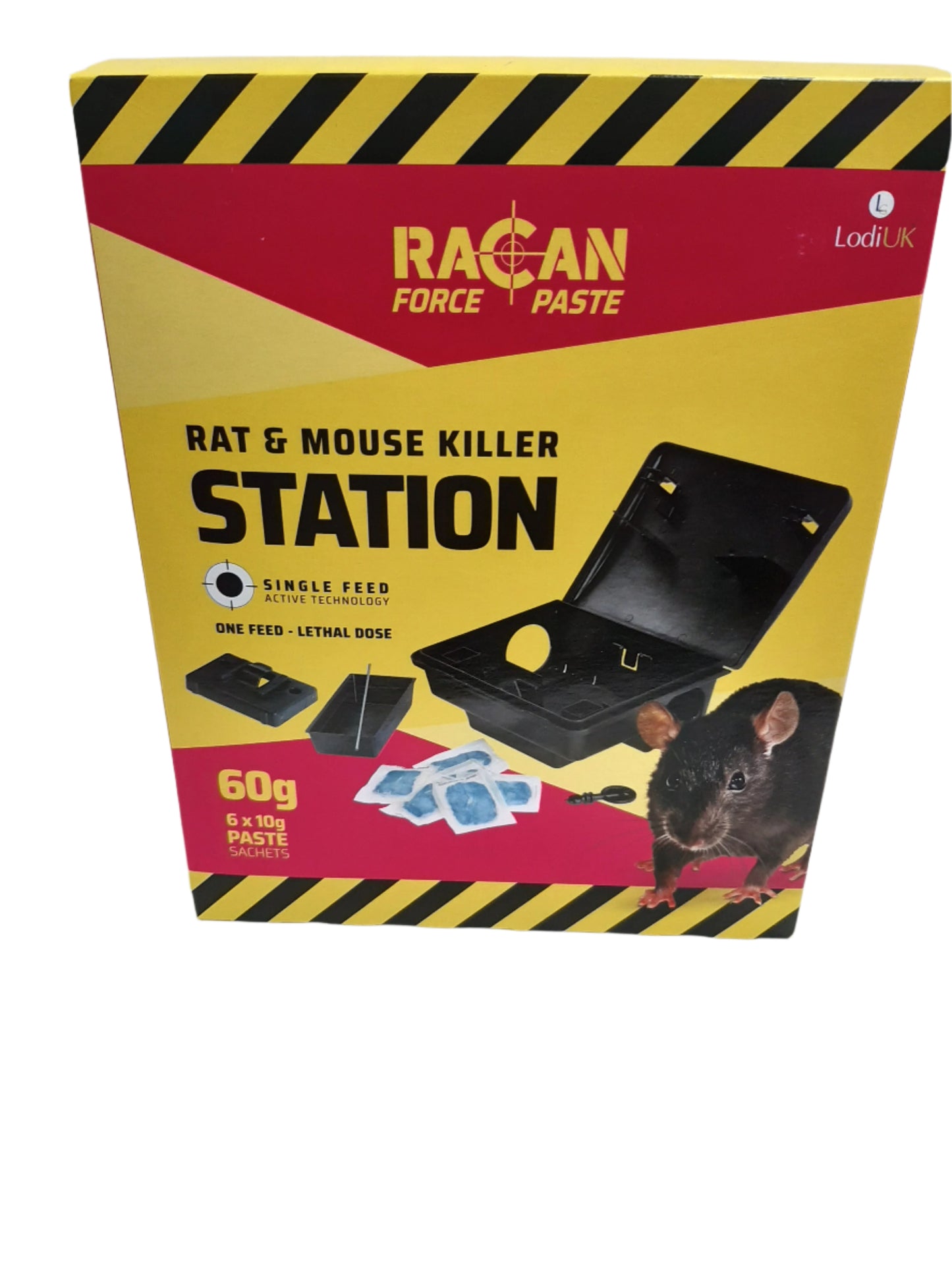 Racan Rat and Mouse Killer Station With 6x10g Paste