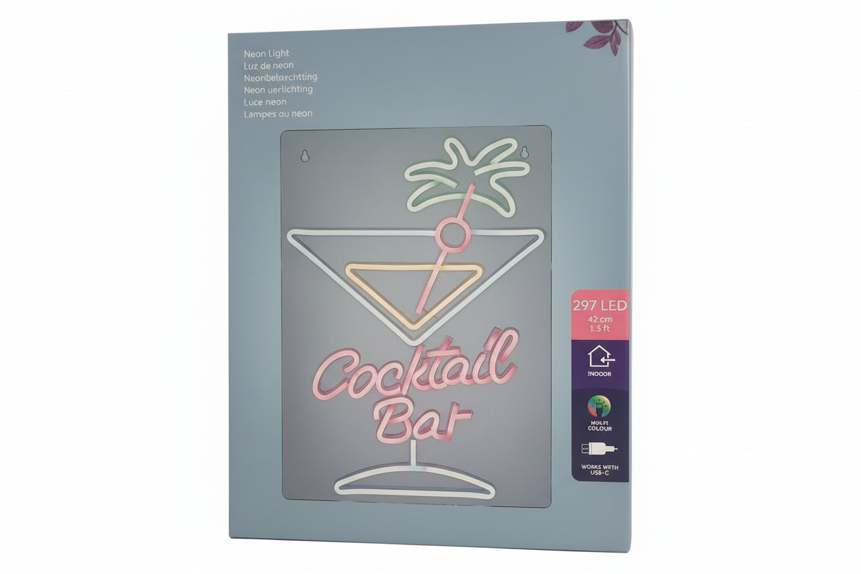 Neon Cocktail Bar Sign
