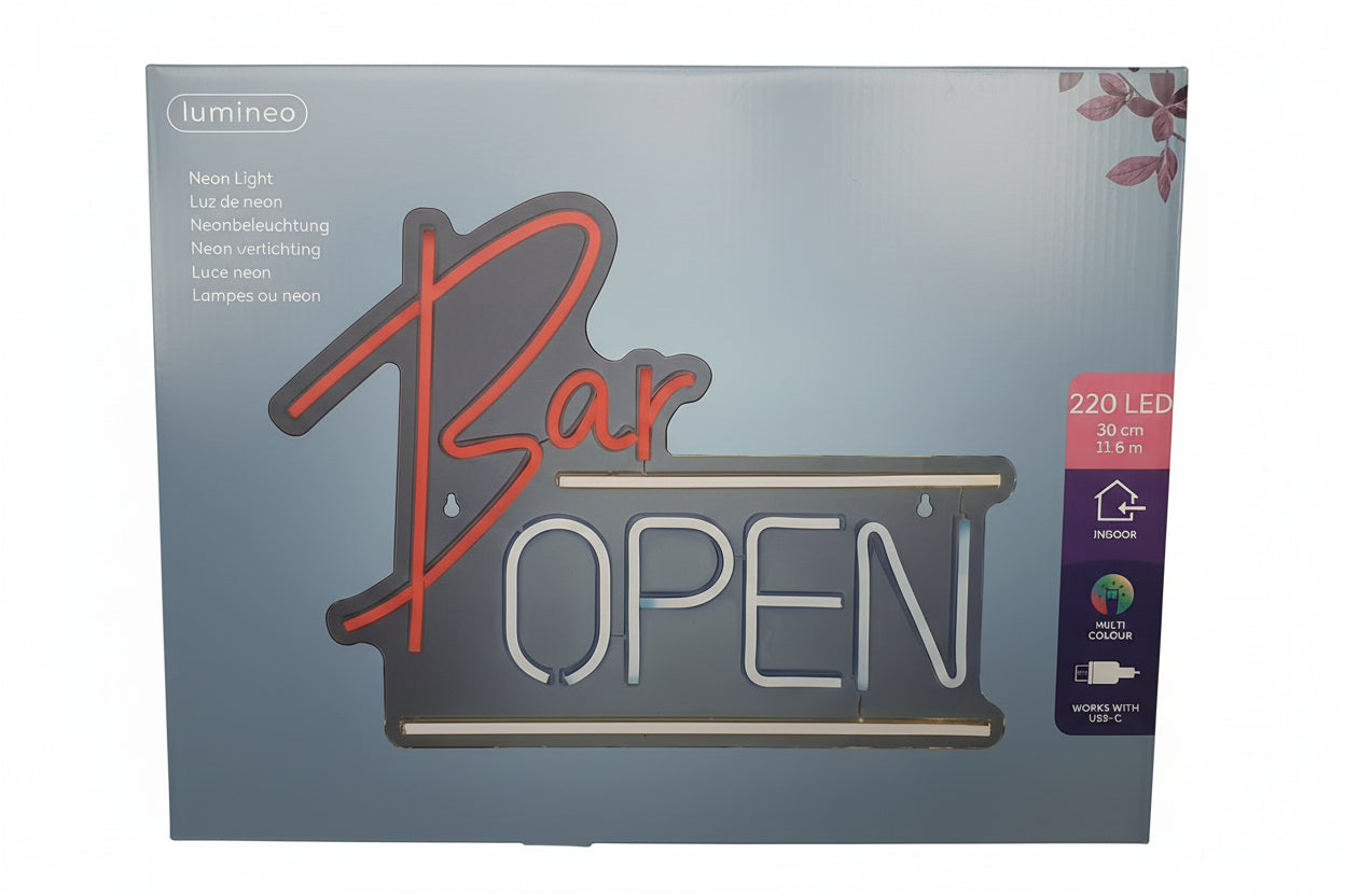 Neon Bar Open Sign