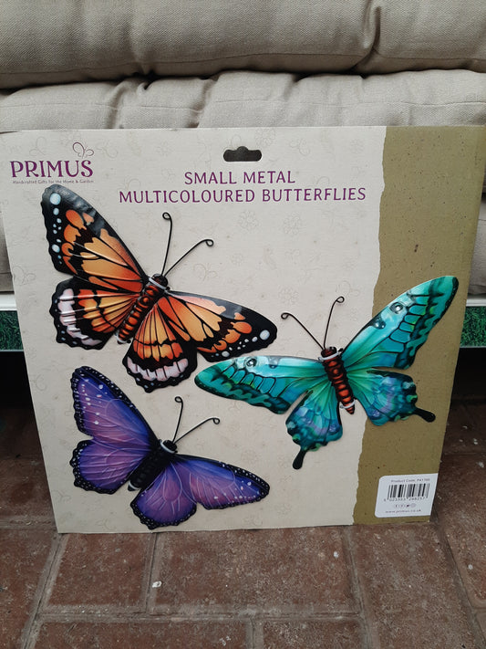 Three Butterflies Metal Garden Ornament