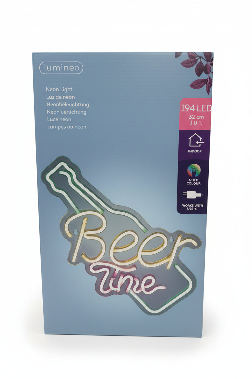 Neon Beer Time Sign