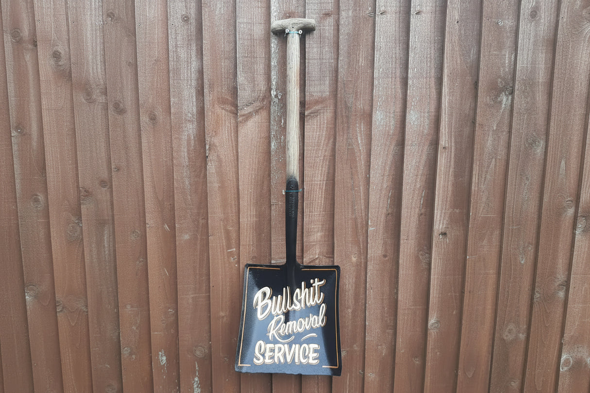 Shit Removal Service Hand Painted Shovel