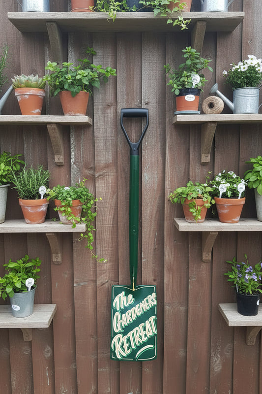 Gardeners Retreat Hand Painted Spade